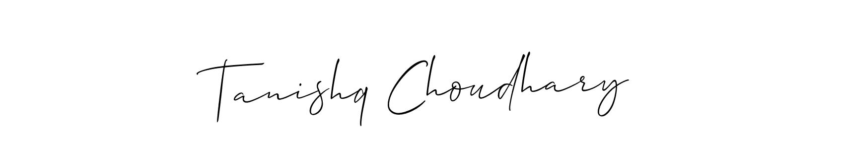 Design your own signature with our free online signature maker. With this signature software, you can create a handwritten (Allison_Script) signature for name Tanishq Choudhary. Tanishq Choudhary signature style 2 images and pictures png