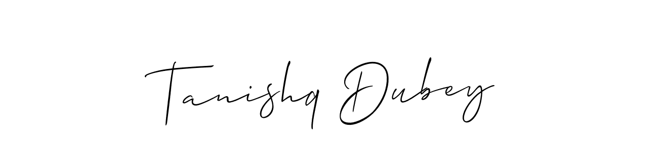 Tanishq Dubey stylish signature style. Best Handwritten Sign (Allison_Script) for my name. Handwritten Signature Collection Ideas for my name Tanishq Dubey. Tanishq Dubey signature style 2 images and pictures png