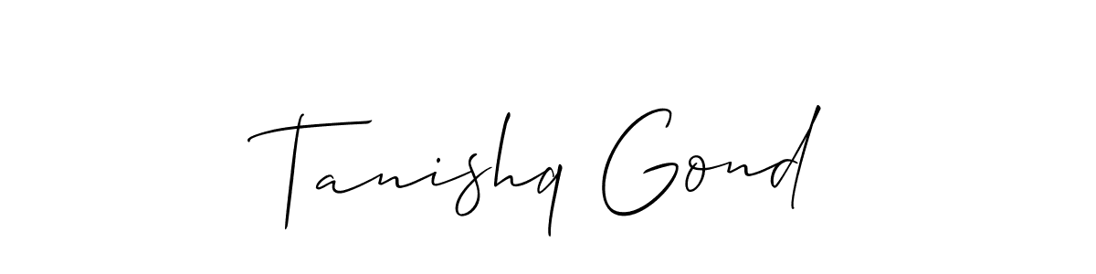 How to Draw Tanishq Gond signature style? Allison_Script is a latest design signature styles for name Tanishq Gond. Tanishq Gond signature style 2 images and pictures png