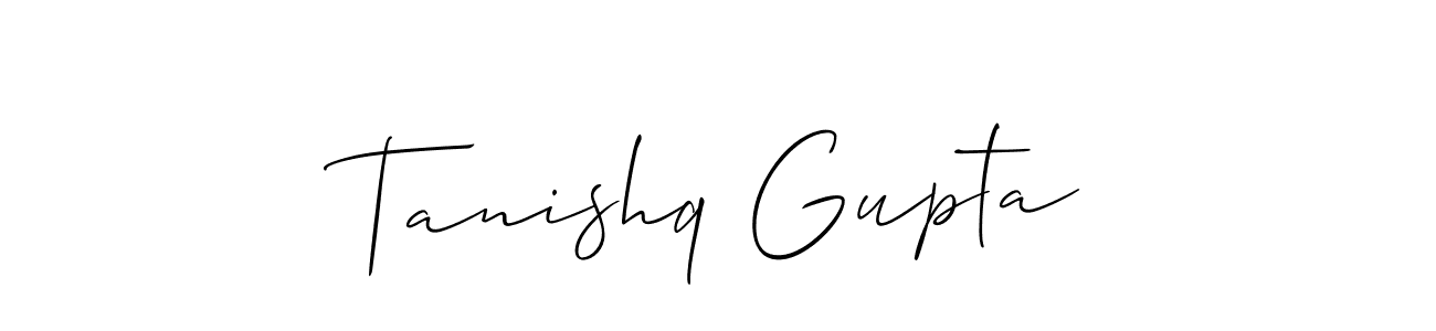 Use a signature maker to create a handwritten signature online. With this signature software, you can design (Allison_Script) your own signature for name Tanishq Gupta. Tanishq Gupta signature style 2 images and pictures png
