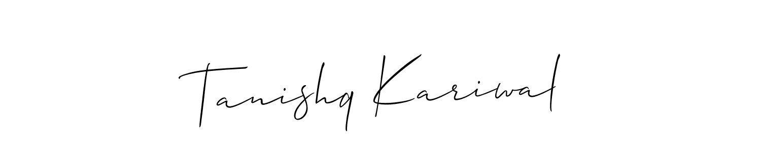 Make a beautiful signature design for name Tanishq Kariwal. Use this online signature maker to create a handwritten signature for free. Tanishq Kariwal signature style 2 images and pictures png