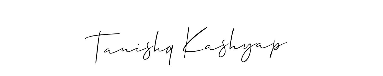 Make a beautiful signature design for name Tanishq Kashyap. Use this online signature maker to create a handwritten signature for free. Tanishq Kashyap signature style 2 images and pictures png