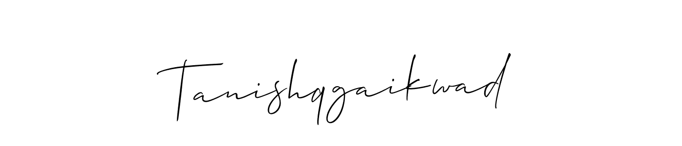 Use a signature maker to create a handwritten signature online. With this signature software, you can design (Allison_Script) your own signature for name Tanishqgaikwad. Tanishqgaikwad signature style 2 images and pictures png