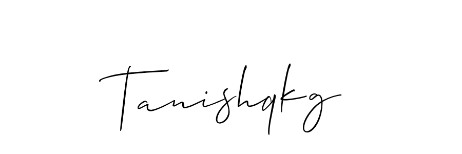 You should practise on your own different ways (Allison_Script) to write your name (Tanishqkg) in signature. don't let someone else do it for you. Tanishqkg signature style 2 images and pictures png