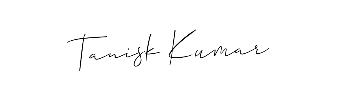 if you are searching for the best signature style for your name Tanisk Kumar. so please give up your signature search. here we have designed multiple signature styles  using Allison_Script. Tanisk Kumar signature style 2 images and pictures png