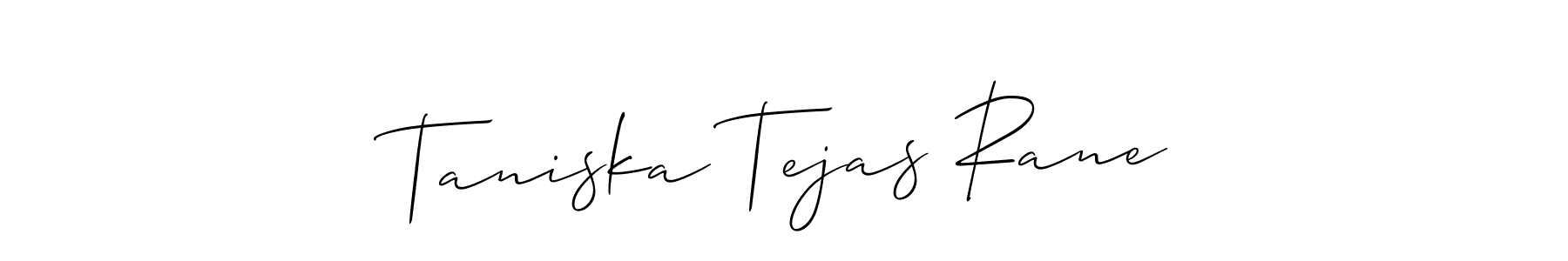 Check out images of Autograph of Taniska Tejas Rane name. Actor Taniska Tejas Rane Signature Style. Allison_Script is a professional sign style online. Taniska Tejas Rane signature style 2 images and pictures png