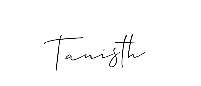 How to make Tanisth signature? Allison_Script is a professional autograph style. Create handwritten signature for Tanisth name. Tanisth signature style 2 images and pictures png