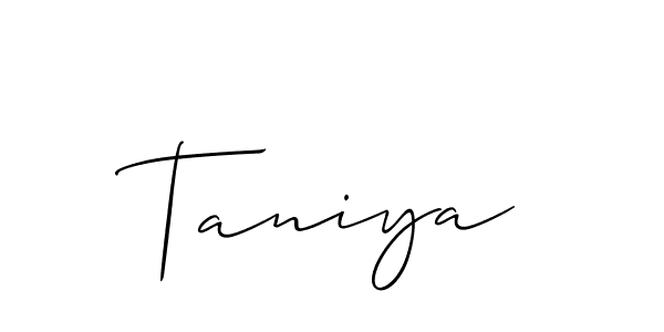 Similarly Allison_Script is the best handwritten signature design. Signature creator online .You can use it as an online autograph creator for name Taniya. Taniya signature style 2 images and pictures png