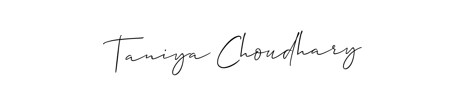 Taniya Choudhary stylish signature style. Best Handwritten Sign (Allison_Script) for my name. Handwritten Signature Collection Ideas for my name Taniya Choudhary. Taniya Choudhary signature style 2 images and pictures png