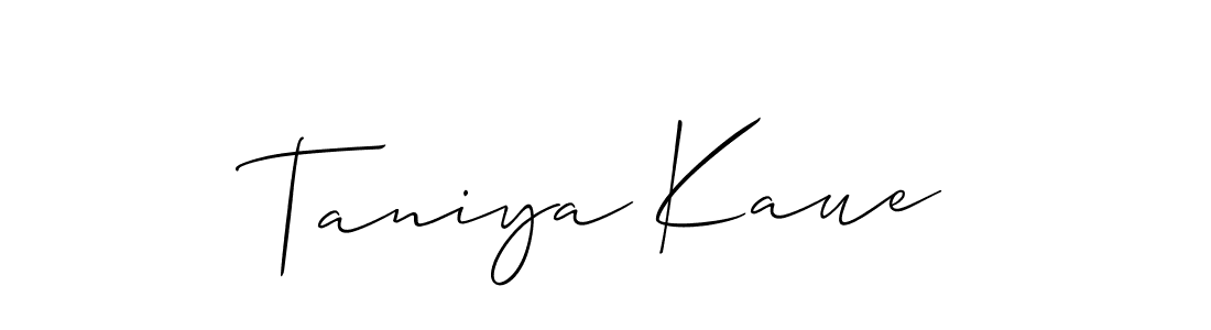 Design your own signature with our free online signature maker. With this signature software, you can create a handwritten (Allison_Script) signature for name Taniya Kaue. Taniya Kaue signature style 2 images and pictures png