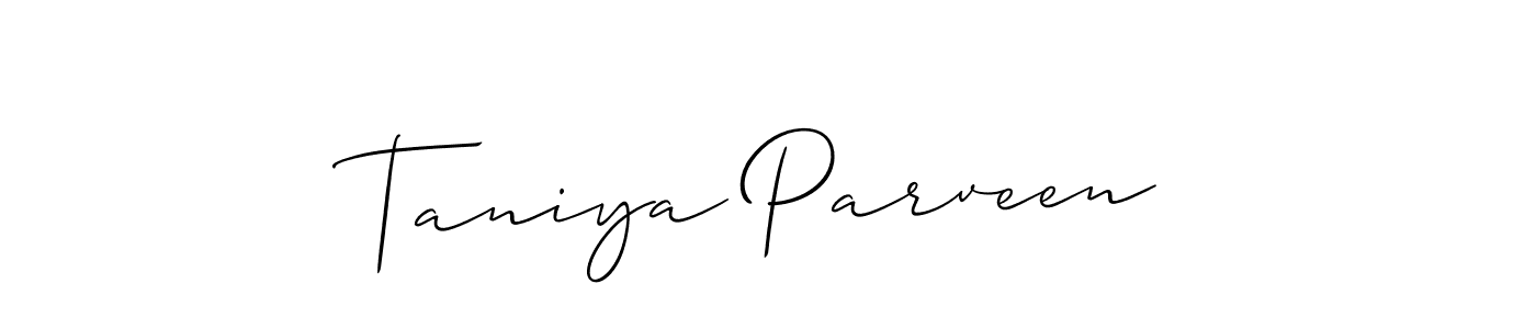 if you are searching for the best signature style for your name Taniya Parveen. so please give up your signature search. here we have designed multiple signature styles  using Allison_Script. Taniya Parveen signature style 2 images and pictures png