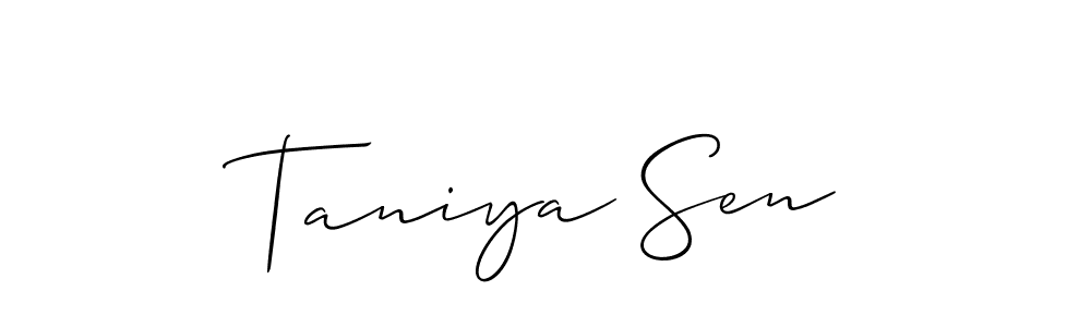 Also we have Taniya Sen name is the best signature style. Create professional handwritten signature collection using Allison_Script autograph style. Taniya Sen signature style 2 images and pictures png