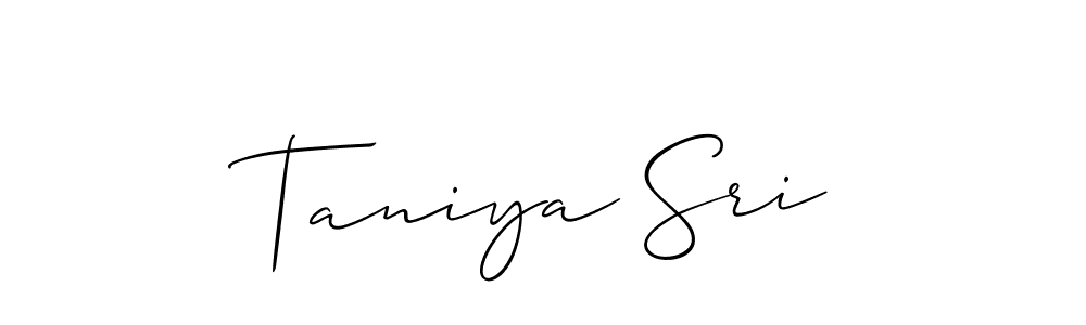 Taniya Sri stylish signature style. Best Handwritten Sign (Allison_Script) for my name. Handwritten Signature Collection Ideas for my name Taniya Sri. Taniya Sri signature style 2 images and pictures png