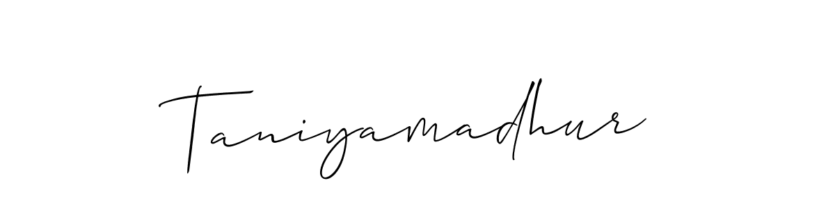 Create a beautiful signature design for name Taniyamadhur. With this signature (Allison_Script) fonts, you can make a handwritten signature for free. Taniyamadhur signature style 2 images and pictures png