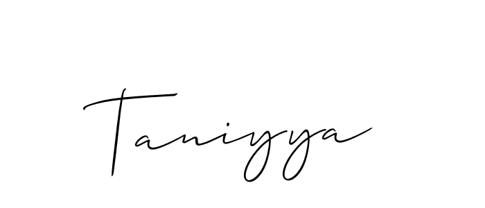 How to make Taniyya name signature. Use Allison_Script style for creating short signs online. This is the latest handwritten sign. Taniyya signature style 2 images and pictures png