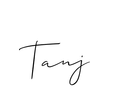 Design your own signature with our free online signature maker. With this signature software, you can create a handwritten (Allison_Script) signature for name Tanj. Tanj signature style 2 images and pictures png