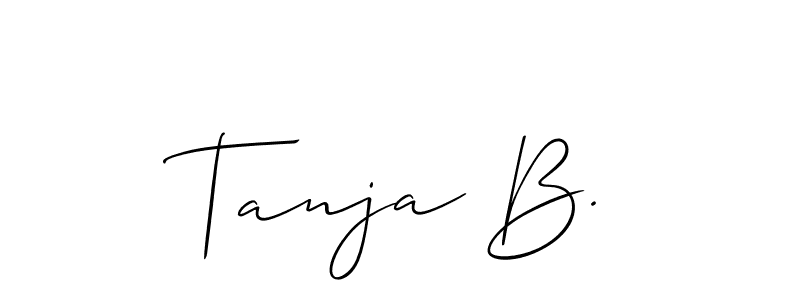It looks lik you need a new signature style for name Tanja B.. Design unique handwritten (Allison_Script) signature with our free signature maker in just a few clicks. Tanja B. signature style 2 images and pictures png