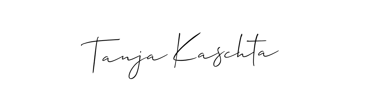 How to make Tanja Kaschta signature? Allison_Script is a professional autograph style. Create handwritten signature for Tanja Kaschta name. Tanja Kaschta signature style 2 images and pictures png