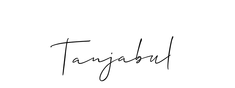 Design your own signature with our free online signature maker. With this signature software, you can create a handwritten (Allison_Script) signature for name Tanjabul. Tanjabul signature style 2 images and pictures png