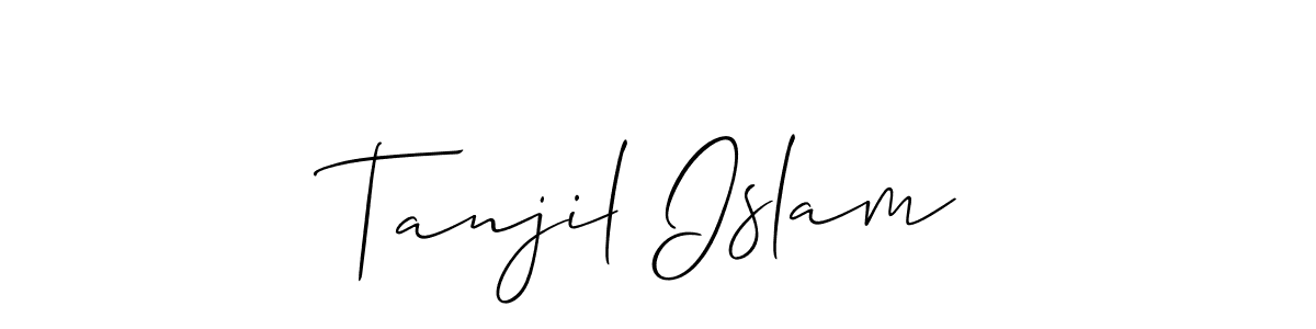 It looks lik you need a new signature style for name Tanjil Islam. Design unique handwritten (Allison_Script) signature with our free signature maker in just a few clicks. Tanjil Islam signature style 2 images and pictures png