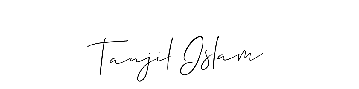 Use a signature maker to create a handwritten signature online. With this signature software, you can design (Allison_Script) your own signature for name Tanjil Islam. Tanjil Islam signature style 2 images and pictures png