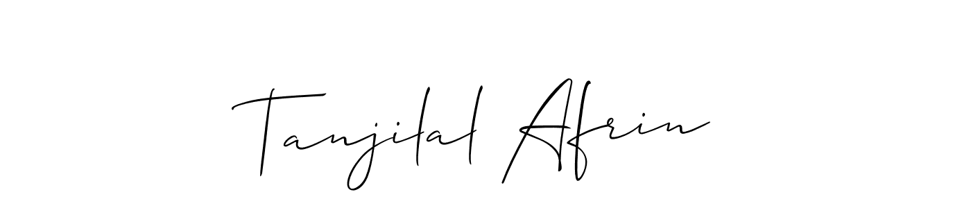 How to make Tanjilal Afrin signature? Allison_Script is a professional autograph style. Create handwritten signature for Tanjilal Afrin name. Tanjilal Afrin signature style 2 images and pictures png