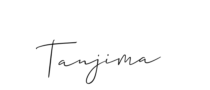 Create a beautiful signature design for name Tanjima. With this signature (Allison_Script) fonts, you can make a handwritten signature for free. Tanjima signature style 2 images and pictures png