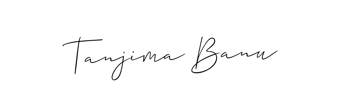 How to make Tanjima Banu signature? Allison_Script is a professional autograph style. Create handwritten signature for Tanjima Banu name. Tanjima Banu signature style 2 images and pictures png