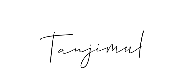 Make a beautiful signature design for name Tanjimul. With this signature (Allison_Script) style, you can create a handwritten signature for free. Tanjimul signature style 2 images and pictures png