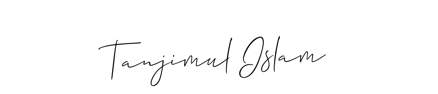 Use a signature maker to create a handwritten signature online. With this signature software, you can design (Allison_Script) your own signature for name Tanjimul Islam. Tanjimul Islam signature style 2 images and pictures png
