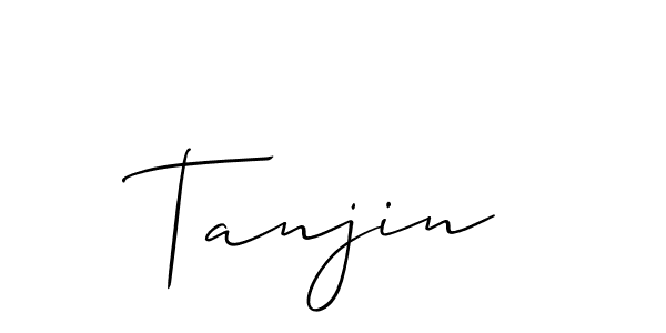 Also we have Tanjin name is the best signature style. Create professional handwritten signature collection using Allison_Script autograph style. Tanjin signature style 2 images and pictures png