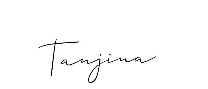 How to make Tanjina name signature. Use Allison_Script style for creating short signs online. This is the latest handwritten sign. Tanjina signature style 2 images and pictures png