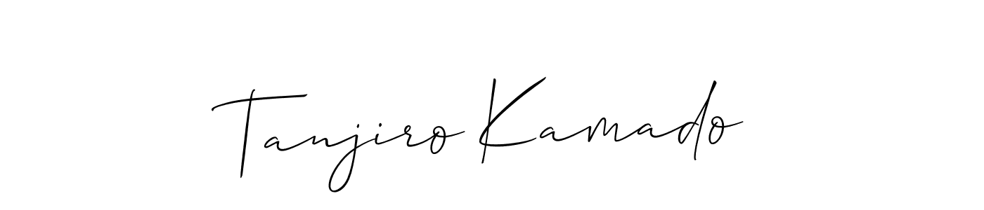 Make a beautiful signature design for name Tanjiro Kamado. With this signature (Allison_Script) style, you can create a handwritten signature for free. Tanjiro Kamado signature style 2 images and pictures png