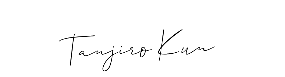 How to make Tanjiro Kun signature? Allison_Script is a professional autograph style. Create handwritten signature for Tanjiro Kun name. Tanjiro Kun signature style 2 images and pictures png