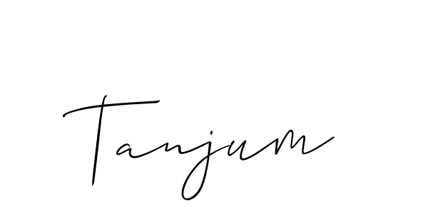 The best way (Allison_Script) to make a short signature is to pick only two or three words in your name. The name Tanjum include a total of six letters. For converting this name. Tanjum signature style 2 images and pictures png