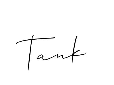 Design your own signature with our free online signature maker. With this signature software, you can create a handwritten (Allison_Script) signature for name Tank. Tank signature style 2 images and pictures png