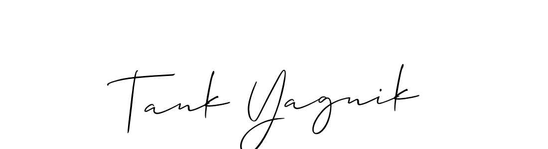 Tank Yagnik stylish signature style. Best Handwritten Sign (Allison_Script) for my name. Handwritten Signature Collection Ideas for my name Tank Yagnik. Tank Yagnik signature style 2 images and pictures png