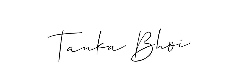 Create a beautiful signature design for name Tanka Bhoi. With this signature (Allison_Script) fonts, you can make a handwritten signature for free. Tanka Bhoi signature style 2 images and pictures png