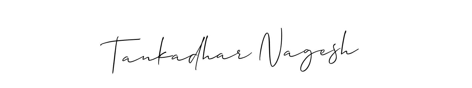 if you are searching for the best signature style for your name Tankadhar Nagesh. so please give up your signature search. here we have designed multiple signature styles  using Allison_Script. Tankadhar Nagesh signature style 2 images and pictures png