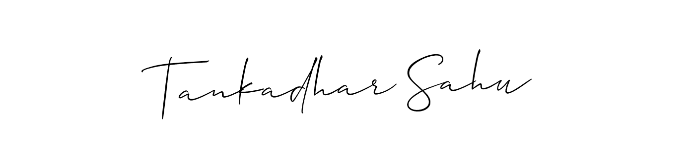 How to make Tankadhar Sahu signature? Allison_Script is a professional autograph style. Create handwritten signature for Tankadhar Sahu name. Tankadhar Sahu signature style 2 images and pictures png