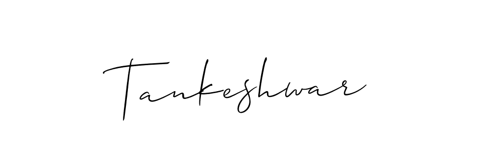 if you are searching for the best signature style for your name Tankeshwar. so please give up your signature search. here we have designed multiple signature styles  using Allison_Script. Tankeshwar signature style 2 images and pictures png
