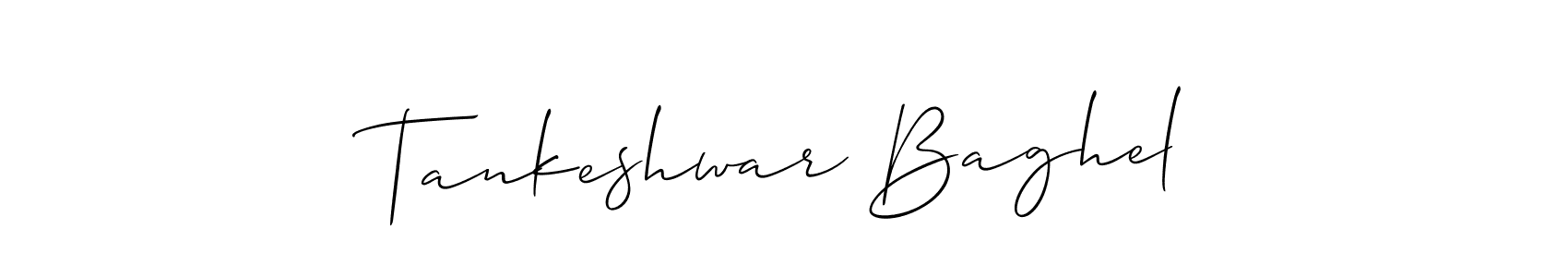 You should practise on your own different ways (Allison_Script) to write your name (Tankeshwar Baghel) in signature. don't let someone else do it for you. Tankeshwar Baghel signature style 2 images and pictures png