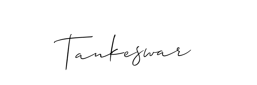 Also we have Tankeswar name is the best signature style. Create professional handwritten signature collection using Allison_Script autograph style. Tankeswar signature style 2 images and pictures png