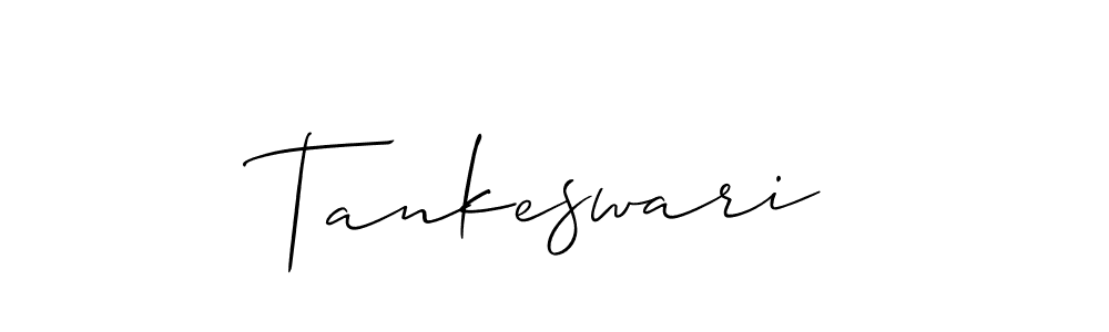 The best way (Allison_Script) to make a short signature is to pick only two or three words in your name. The name Tankeswari include a total of six letters. For converting this name. Tankeswari signature style 2 images and pictures png