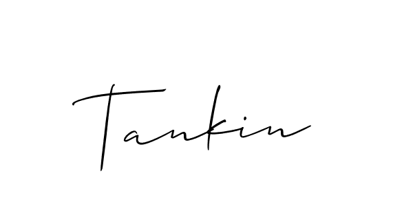 How to make Tankin name signature. Use Allison_Script style for creating short signs online. This is the latest handwritten sign. Tankin signature style 2 images and pictures png