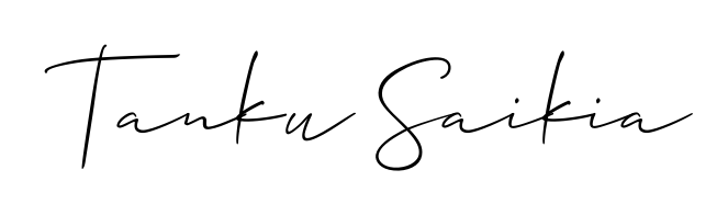 Create your official email sign-off with Tanku Saikia name in Allison_Script style. Crisp, clean, and perfectly legible across all screens. Tanku Saikia signature style 2 images and pictures png