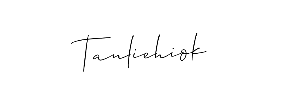 Also You can easily find your signature by using the search form. We will create Tanliehiok name handwritten signature images for you free of cost using Allison_Script sign style. Tanliehiok signature style 2 images and pictures png