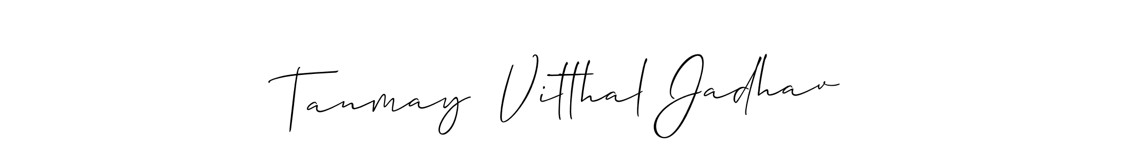 How to make Tanmay  Vitthal Jadhav name signature. Use Allison_Script style for creating short signs online. This is the latest handwritten sign. Tanmay  Vitthal Jadhav signature style 2 images and pictures png