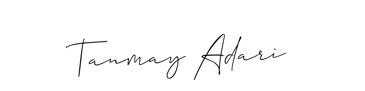 Also You can easily find your signature by using the search form. We will create Tanmay Adari name handwritten signature images for you free of cost using Allison_Script sign style. Tanmay Adari signature style 2 images and pictures png