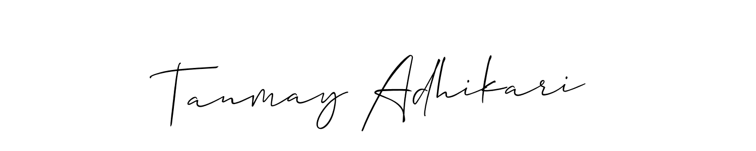 Use a signature maker to create a handwritten signature online. With this signature software, you can design (Allison_Script) your own signature for name Tanmay Adhikari. Tanmay Adhikari signature style 2 images and pictures png